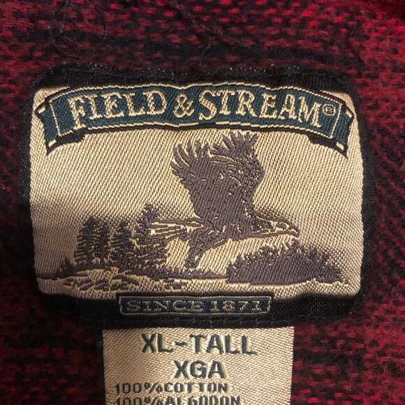 🪶 Field & Stream Heritage Flannel — Red & Black Buffalo Plaid (XL Tall) - Picture 10 of 14